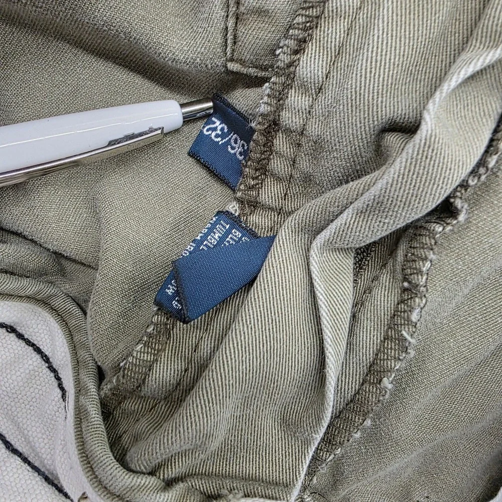 Vtg Polo Ralph Lauren Men Green Cotton Double Knee Military Field Pants 36/32